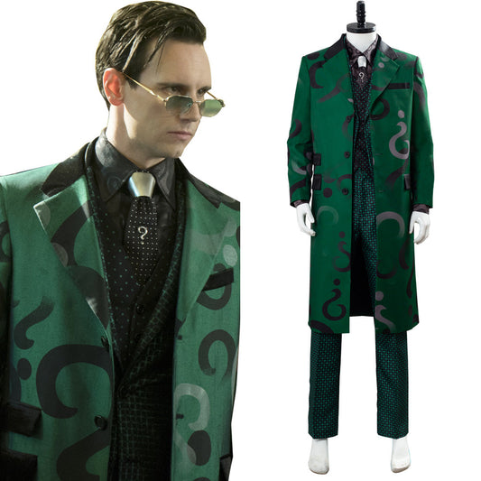 TV Series Gotham Season 5 The Riddler Cosplay Edward Nygma Green Outfit Cosplay Costume