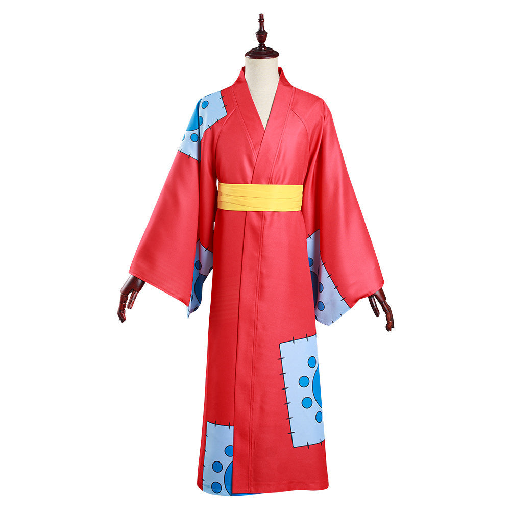 Anime One Piece Kimono Outfit Wano Country Monkey D. Luffy Halloween Carnival Suit Cosplay Costume