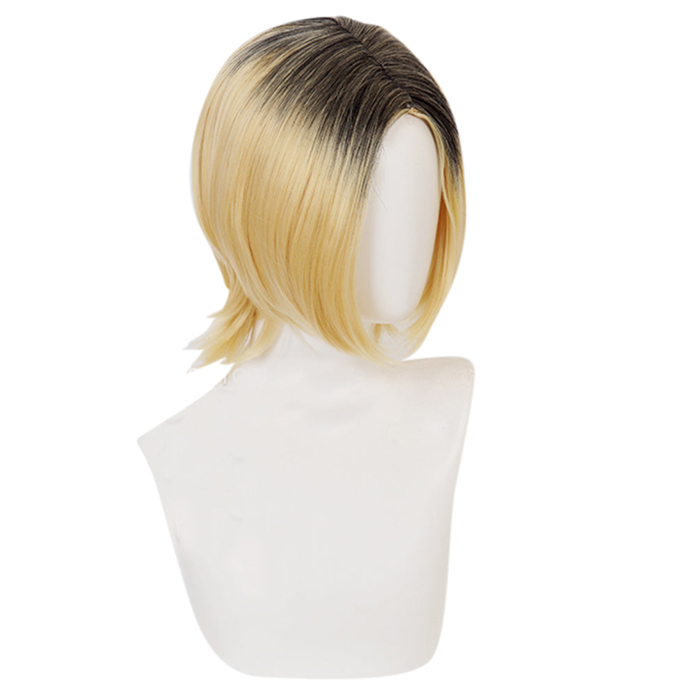 Anime Haikyuu!! Kenma Yellow Short Hair Cosplay Wig Halloween Carnival Props