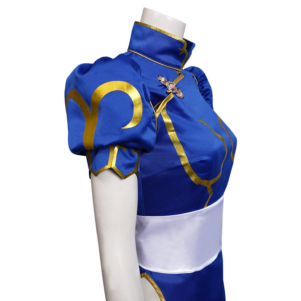 Game Street Fighter(SF) Chun-Li Cheongsam Dress Outfit Halloween Carnival Suit Cosplay Costume