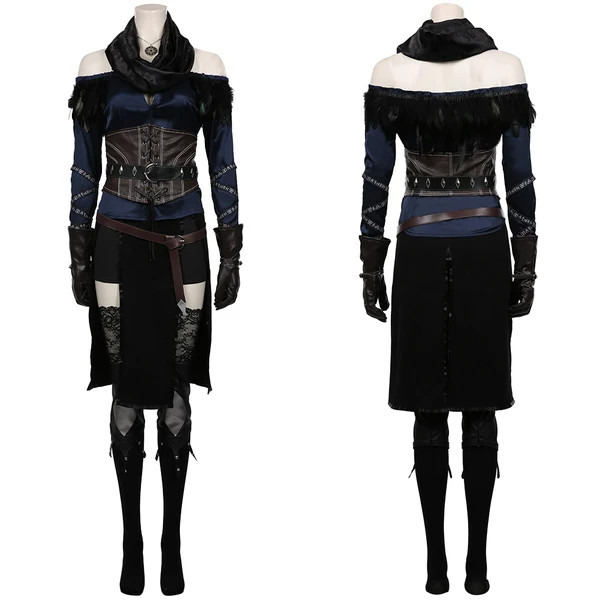 TV Series The Witcher 3: Wild Hunt Top Skirt Outfit Yennefer Halloween Carnival Suit Cosplay Costume