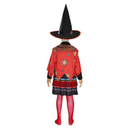 Movie Hocus Pocus Kids Children Girls Skirt Hat Outfit Dani Dennison Halloween Carnival Suit Cosplay Costume