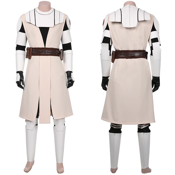 Movie The Clone Wars Coat Uniform Outfit Obi Wan Kenobi Halloween Carnival Suit Cosplay Costume