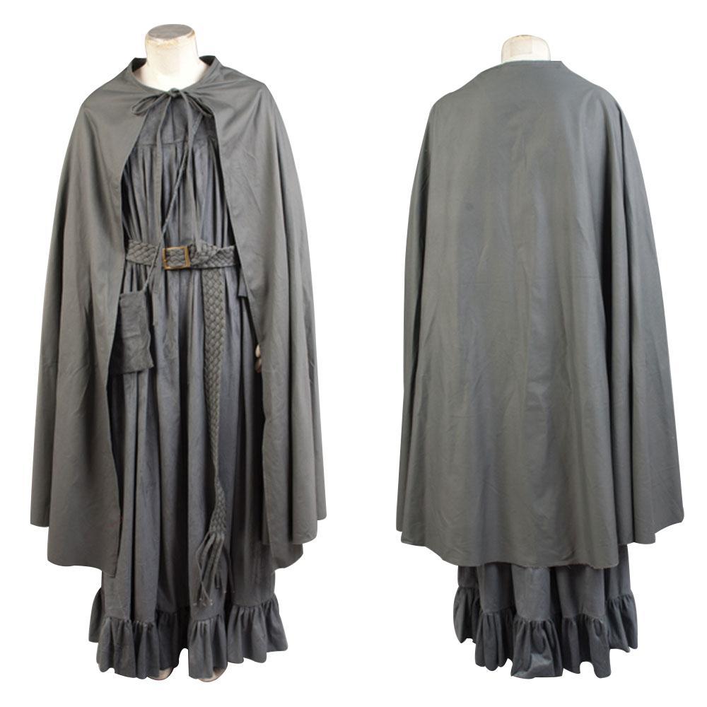 TV Series The Lord Of The Rings Grey Cape Cosplay Costume  Halloween Carnival Suit