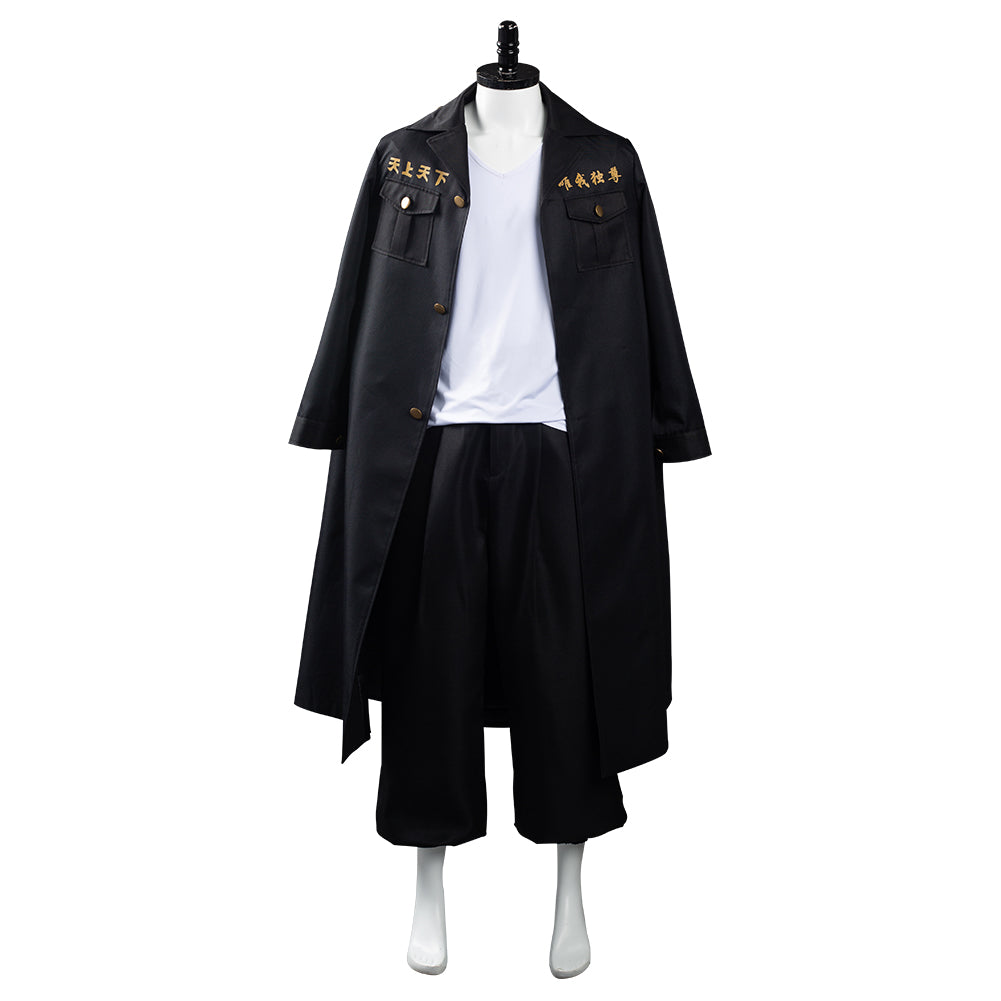 Anime Manjirou Sano Black Set Cosplay Costume Outfits Halloween Carnival Suit