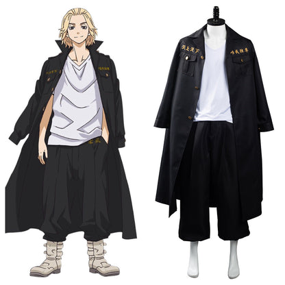 Anime Manjirou Sano Black Set Cosplay Costume Outfits Halloween Carnival Suit