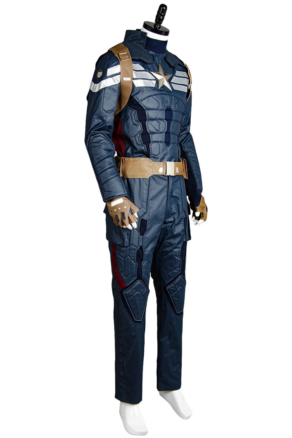 Movie Captain America 2 The Winter Soldier Steve Rogers Uniform Outfit Cosplay Costume Halloween Suit