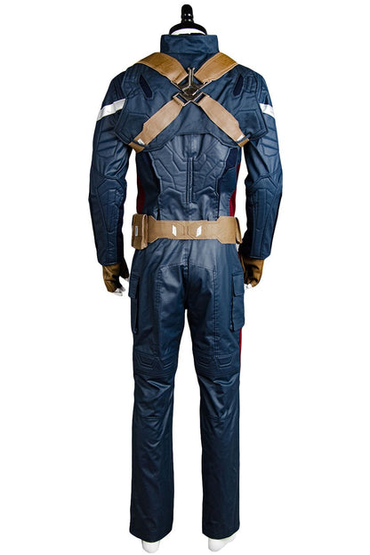 Movie Captain America 2 The Winter Soldier Steve Rogers Uniform Outfit Cosplay Costume Halloween Suit