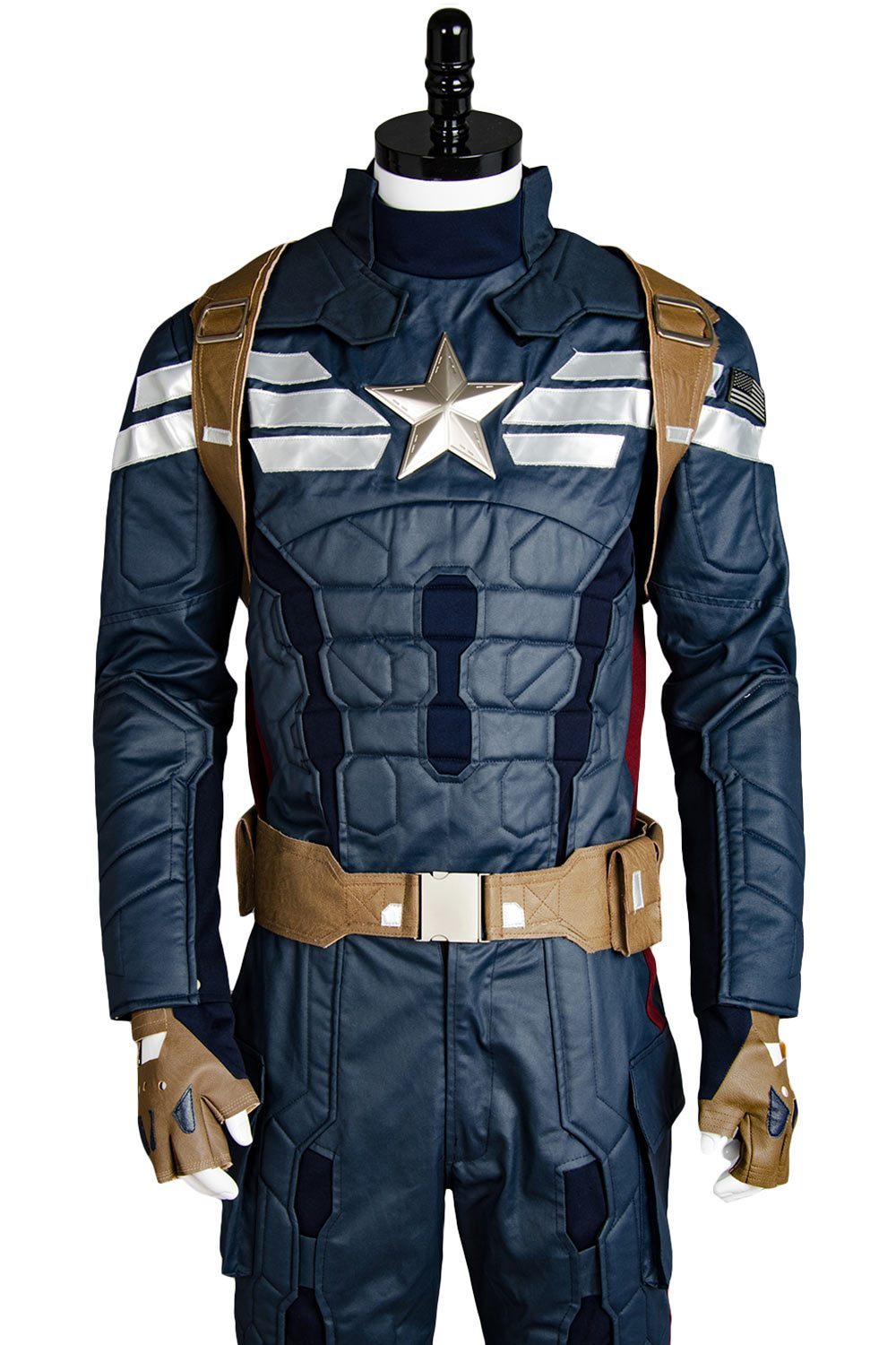 Movie Captain America 2 The Winter Soldier Steve Rogers Uniform Outfit Cosplay Costume Halloween Suit