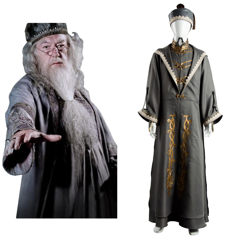 Movie Harry Potter Albus Dumbledore Adult Costume Halloween Cosplay Costume