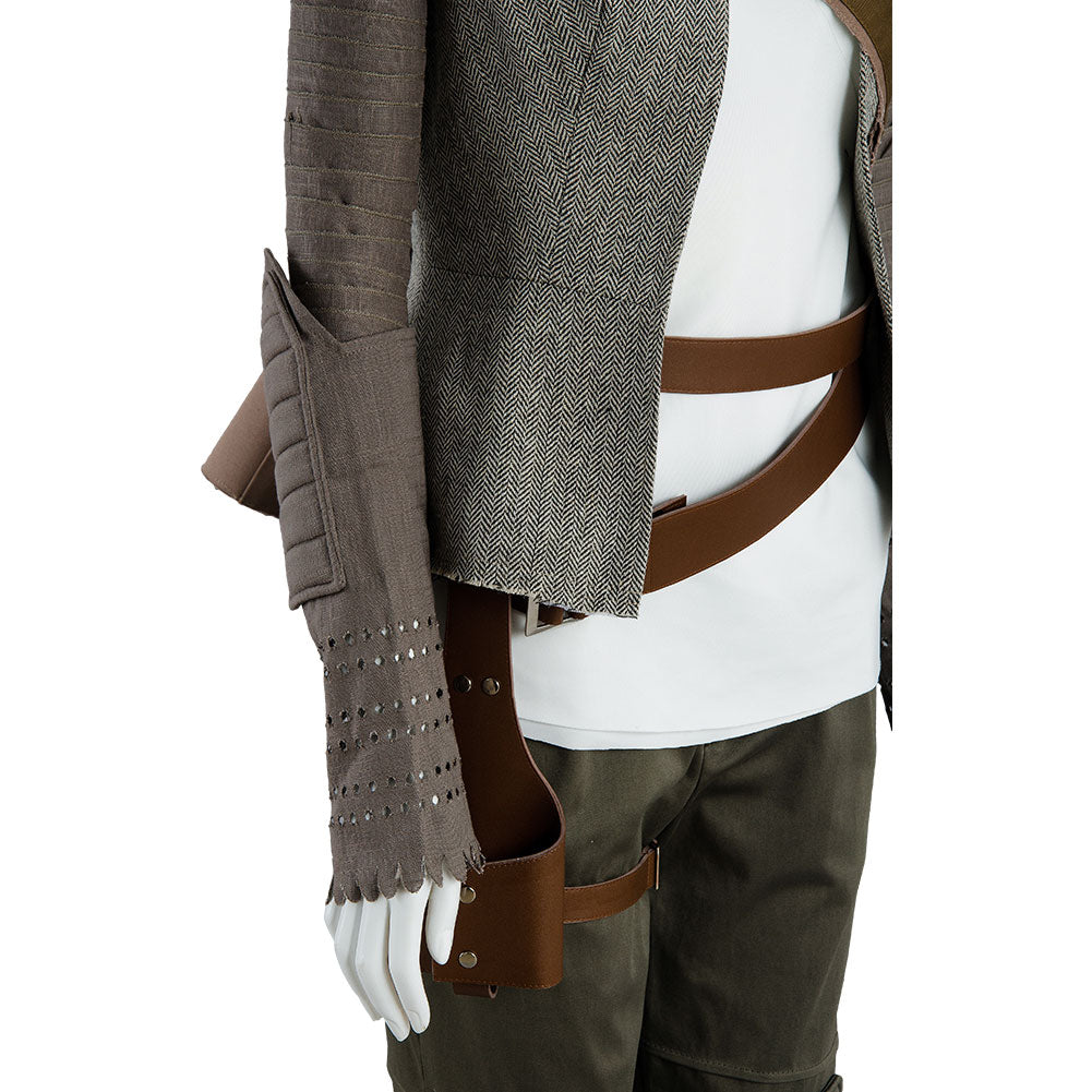 Movie The Last Jedi Rey Outfit Cosplay Costume Halloween Carnival Suit