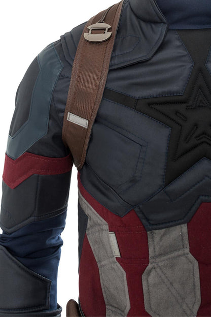 Movie Avengers 3 : Infinity War Captain America Steven Rogers Outfit Uniform Suit Cosplay Costume NEW