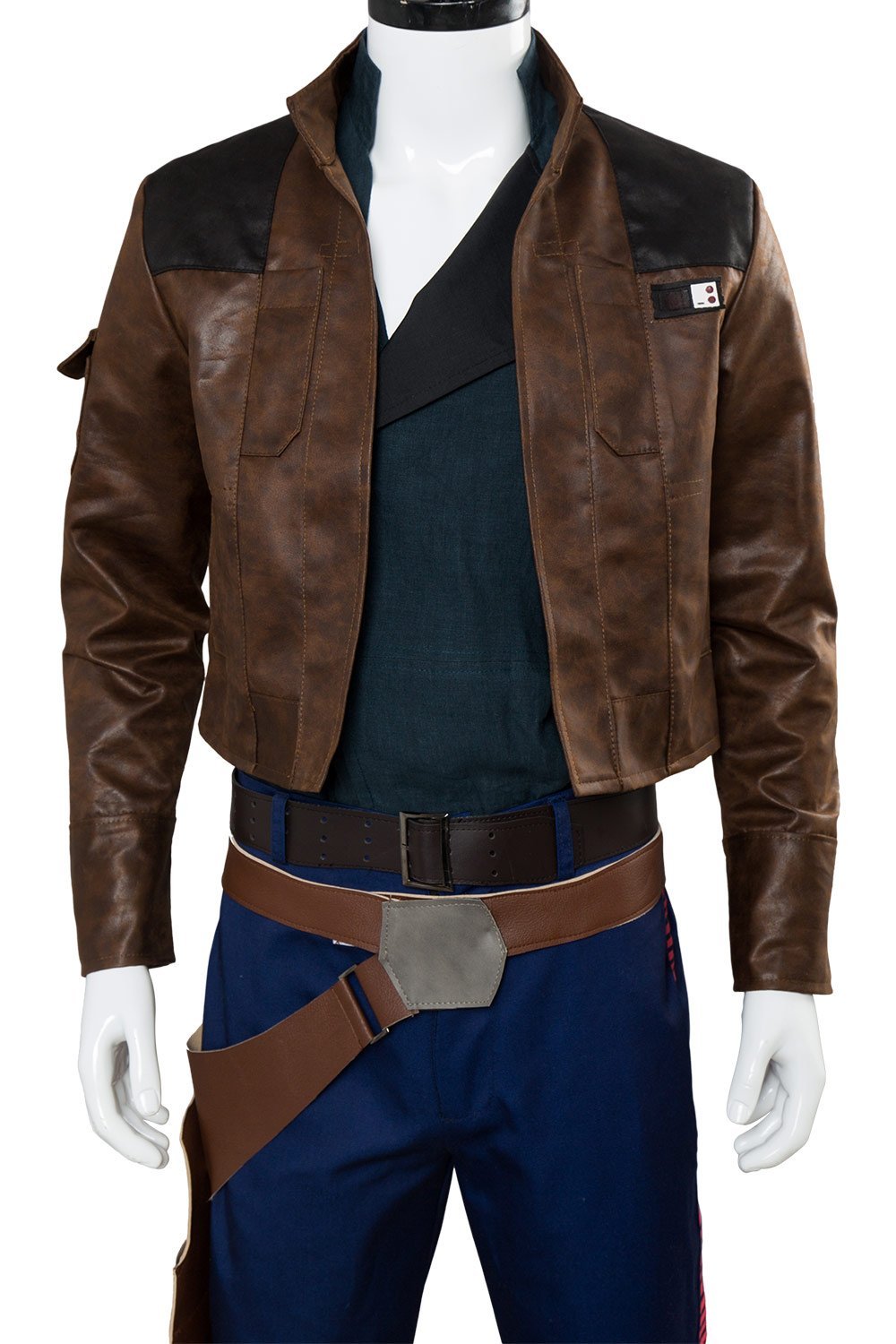 Movie Star Wars Han Solo Brown Jacket Set Outfit Cosplay Costume Halloween Carnival Suit