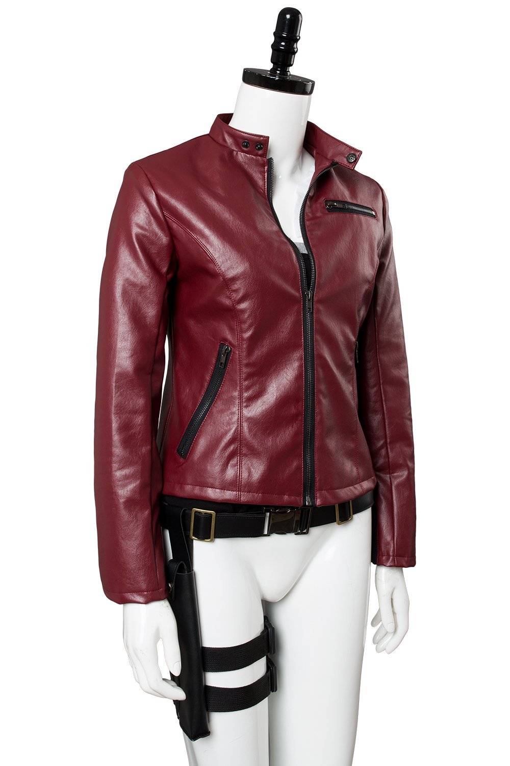 Game Resident Evil 2 Remake Claire Redfield Red Jacket Coat Outfit Halloween Cosplay Costume