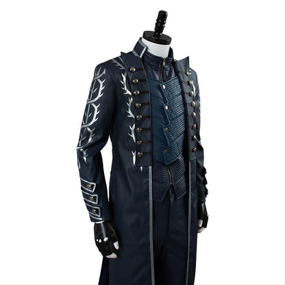 Game Devil May Cry V Vergil Aged Outfit Cosplay Costume Halloween Carnival Suit