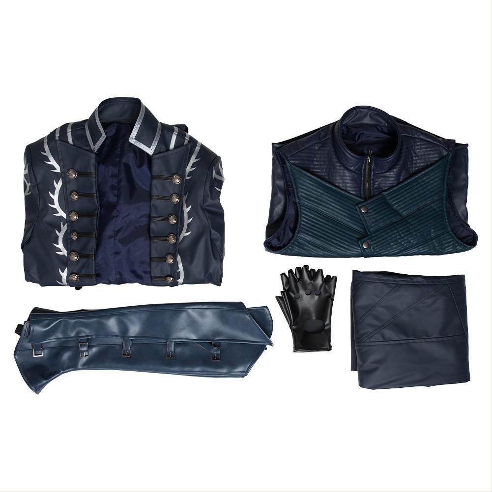 Game Devil May Cry V Vergil Aged Outfit Cosplay Costume Halloween Carnival Suit