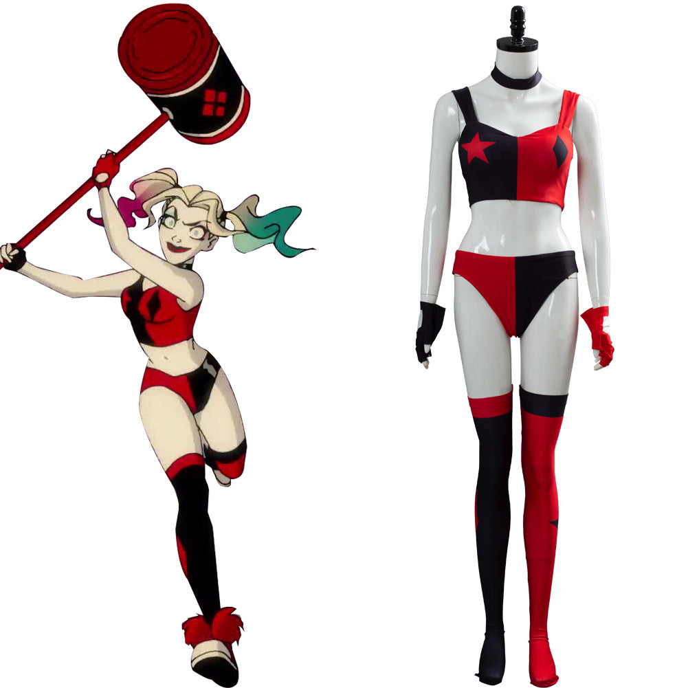 Anime Harley Quinn Harley Quinn Suit Cosplay Costume Halloween Carnival Suit