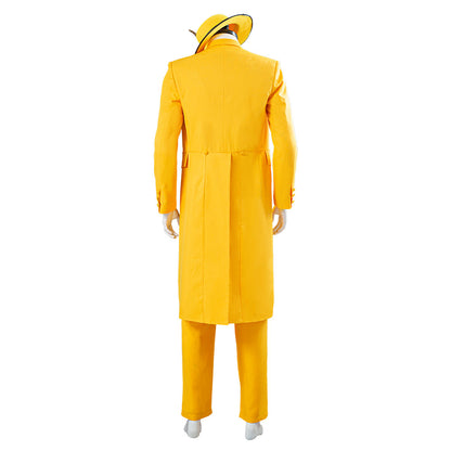 Movie The Mask Jim Carrey Yellow Suit Men Uniform Outfit Cosplay Costume Halloween Carnival Costume