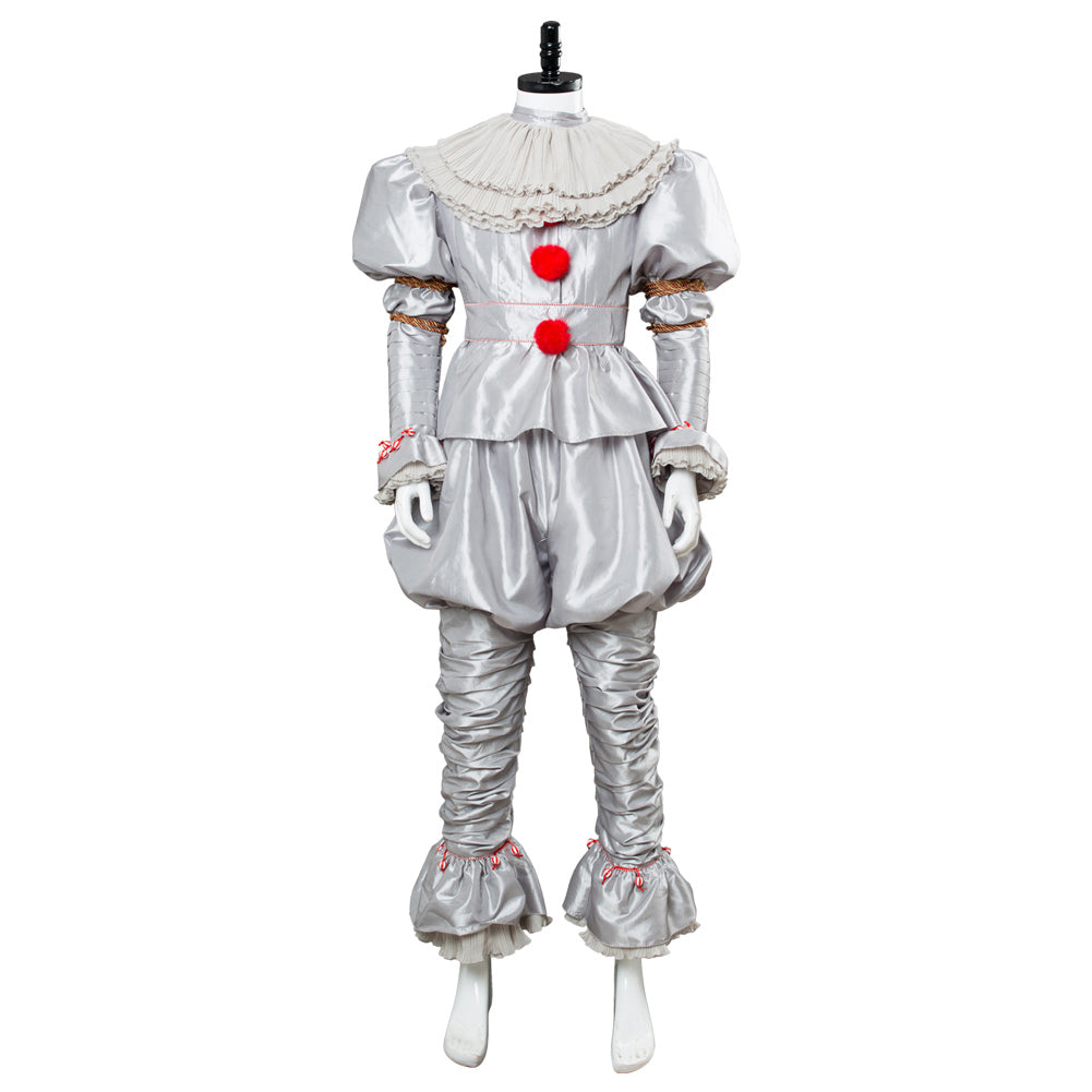 Movie IT 2 Pennywise Clown Outfit Cosplay Costume Stephen King Adult Men Women Halloween Carnival Suit