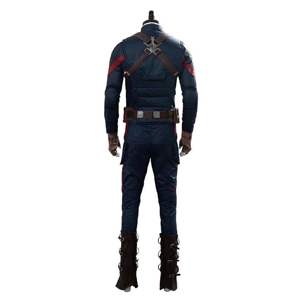 Movie Avengers 4: Endgame Steve Rogers Captain America Cosplay Costume Halloween Carnival Suit