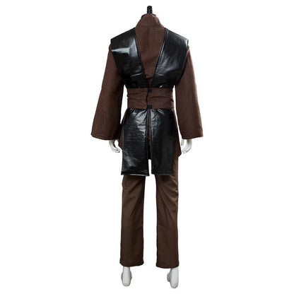 Movie Star Wars Anakin Brown Outfits No Clock Cosplay Costume Halloween carnival Suit