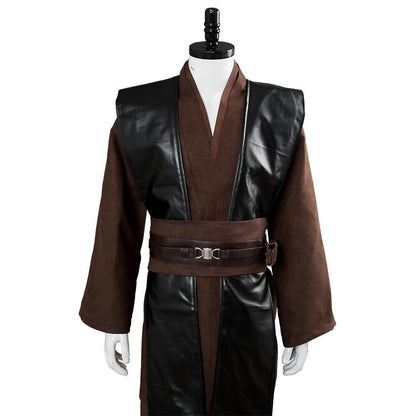 Movie Star Wars Anakin Brown Outfits No Clock Cosplay Costume Halloween carnival Suit