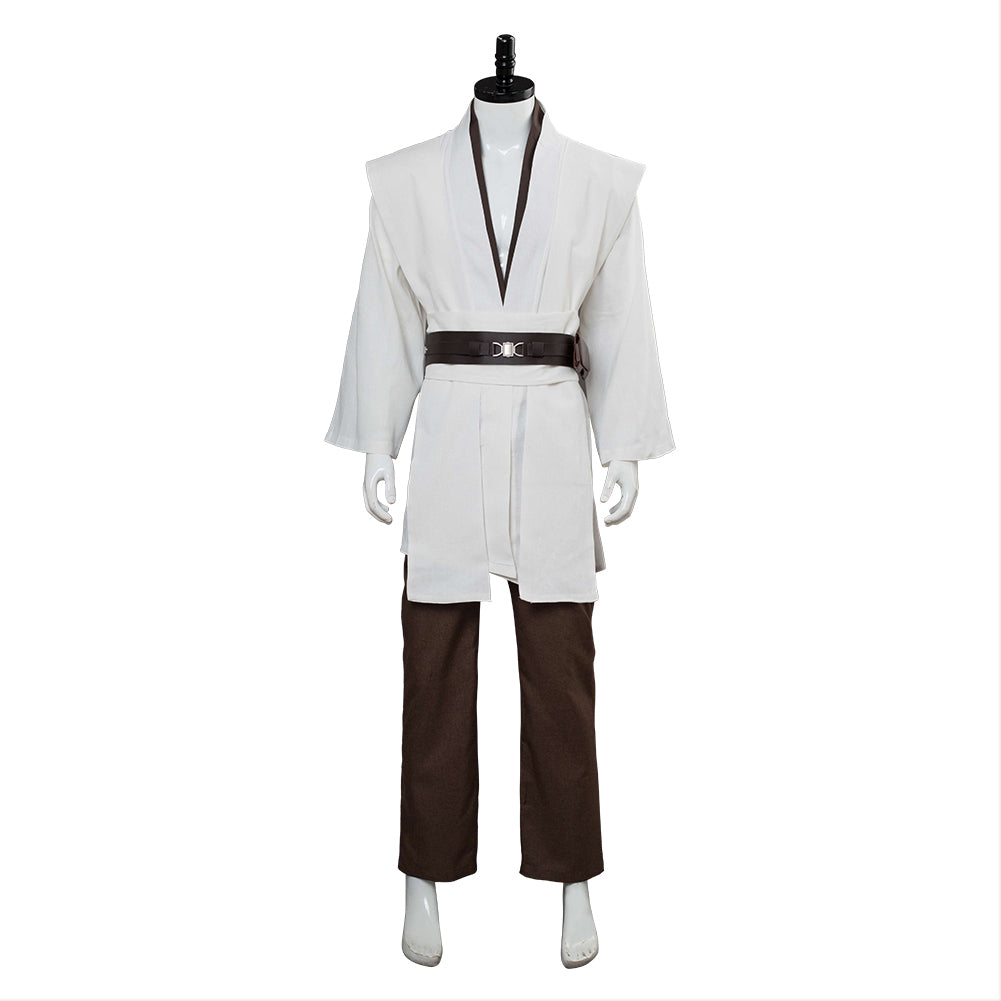 Movie Star Wars Kenobi Jedi TUNIC White Cosplay Costume Halloween Carnival Suit