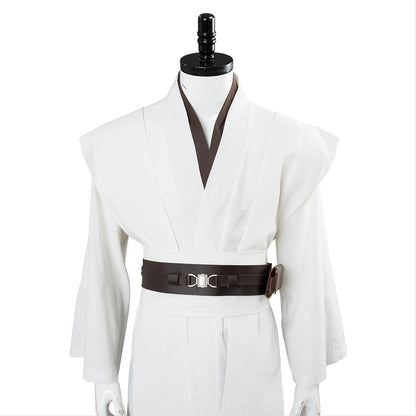 Movie Star Wars Kenobi Jedi TUNIC White Cosplay Costume Halloween Carnival Suit