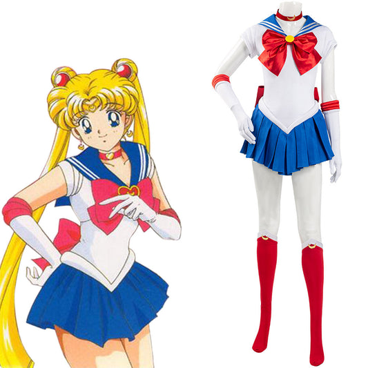 Anime Sailor Moon Tsukino Usagi Uniform Dress Outfits Cosplay Costume Halloween Carnival Suit