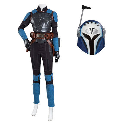 TV Series The Book Of Boba Fett Bo-Katan Kryze Blue Set Outfit Halloween Carnival Suit Cosplay Costume