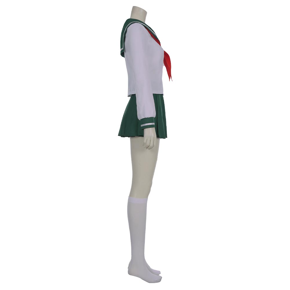 Anime Inuyasha Kagome Higurashi Uniform Skirt Outfit Cosplay Costume Halloween Carnival Costume