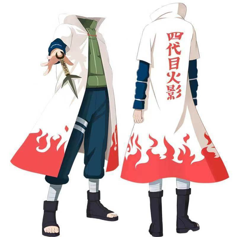 Anime Naruto Cosplay Costume Akatsuki Organization Clothes Red Cloud Cloak