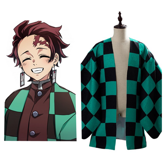 Anime Demon Slayer Tanjirou Coat Cosplay Costume Halloween Carnival Suit