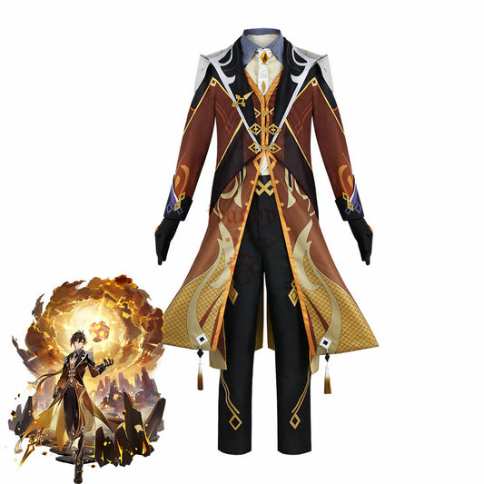 Genshin Impact Zhongli Cosplay Costume