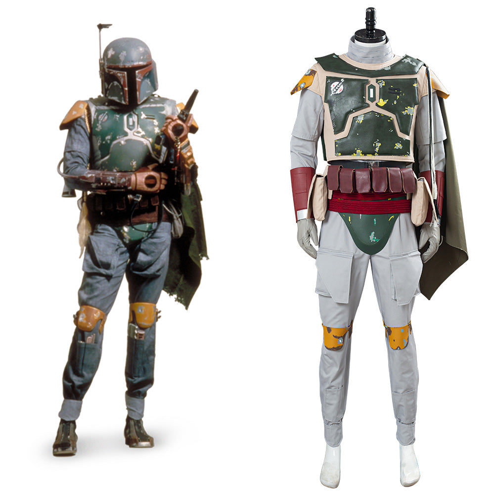 TV Series The Mando Season 2 Boba Fett Men Green Uniform Outfit Cosplay Costume Halloween Carnival Suit