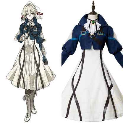 Vaioretto Evagaden Violet Evergarden Violet Dress Cosplay Costume Halloween Carnival Suit