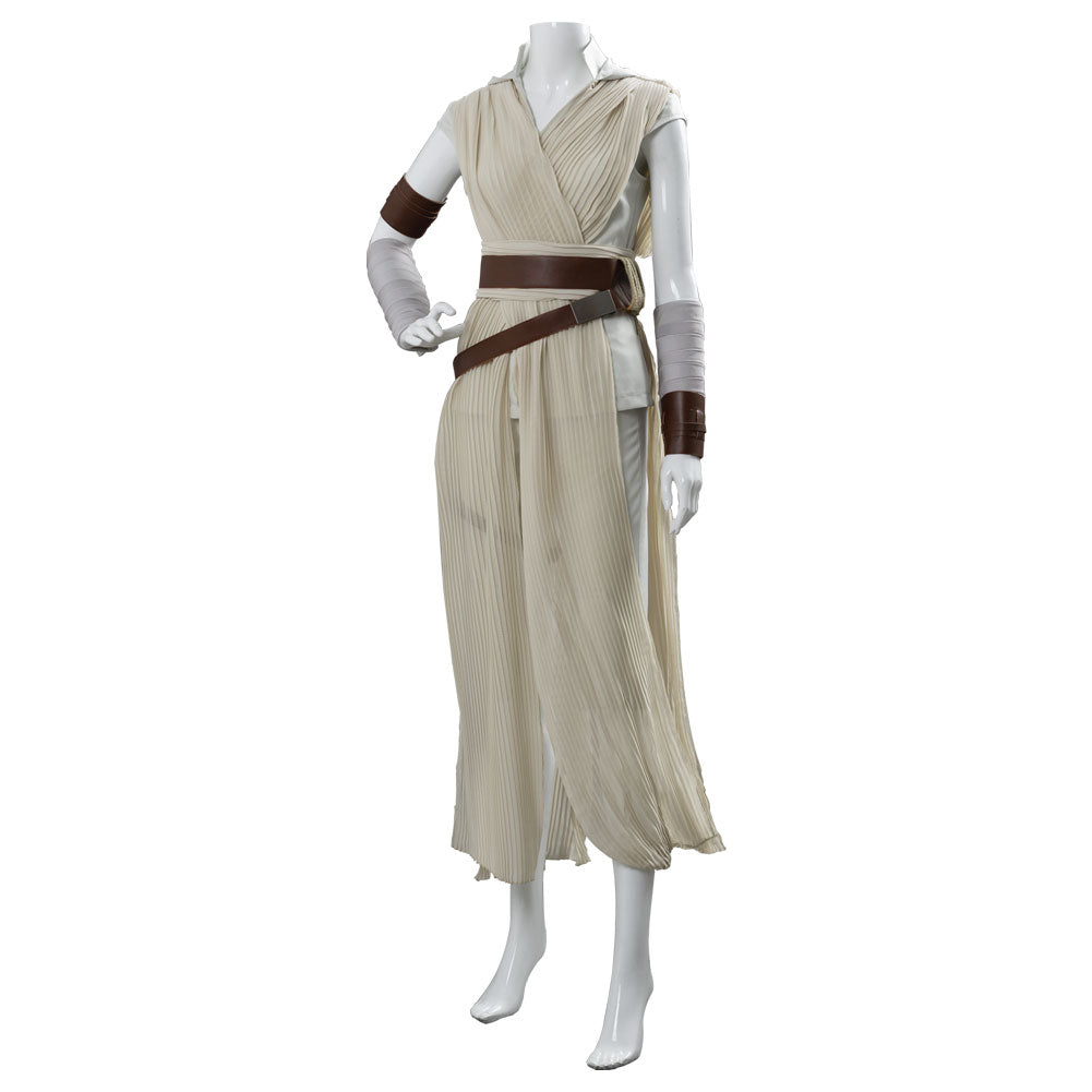 Movie Star Wars The Rise of Skywalker Rey Cosplay Costume Outfit Dress Halloween Carnival Suit