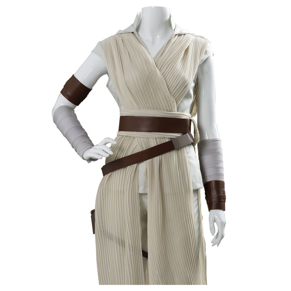 Movie Star Wars The Rise of Skywalker Rey Cosplay Costume Outfit Dress Halloween Carnival Suit