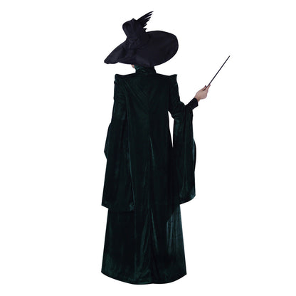 Movie Harry Potter Minerva McGonagall Cosplay Costume Halloween Suit