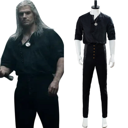 TV Series The Witcher 2019 Geralt Of Rivia Casual Wear Cosplay Costume Halloween Carnival Suit