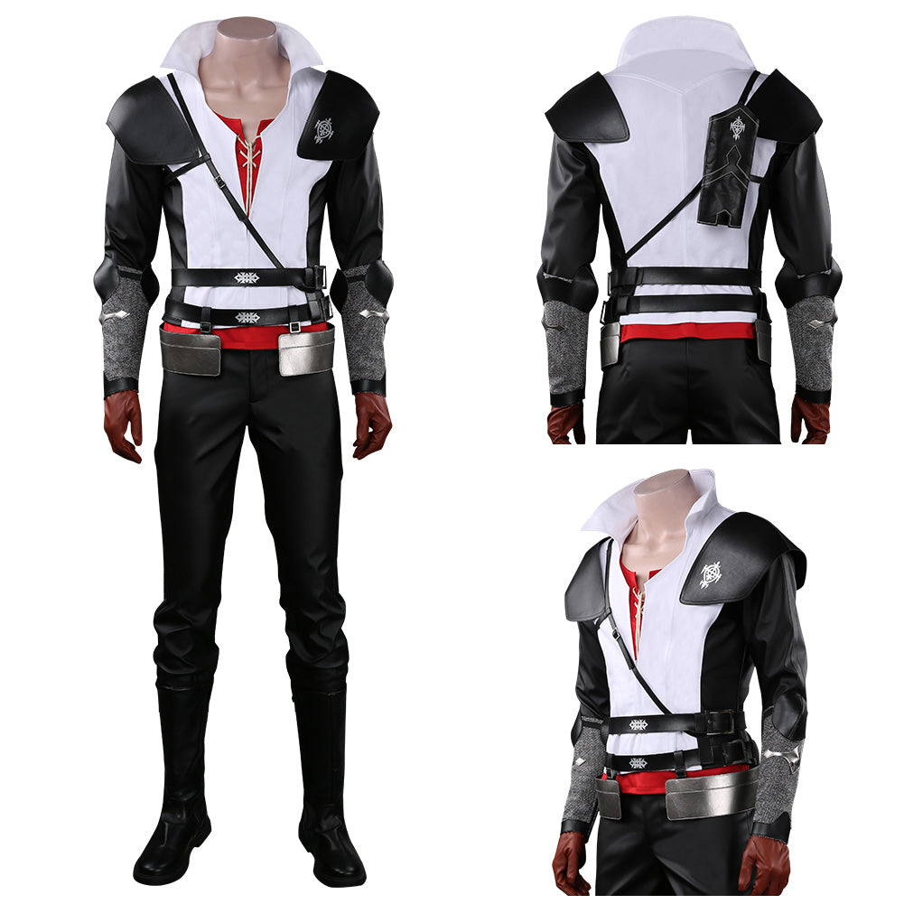 Game Final Fantasy Clive Rosfield Black Set Outfits Cosplay Costume Halloween Carnival Suit