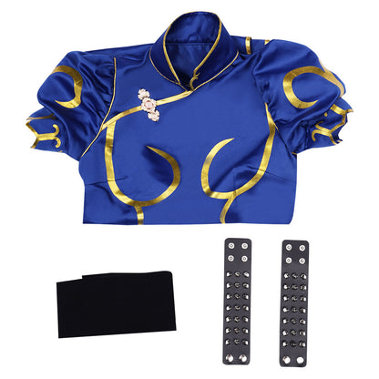 Game Street Fighter(SF) Chun-Li Cheongsam Dress Outfit Halloween Carnival Suit Cosplay Costume