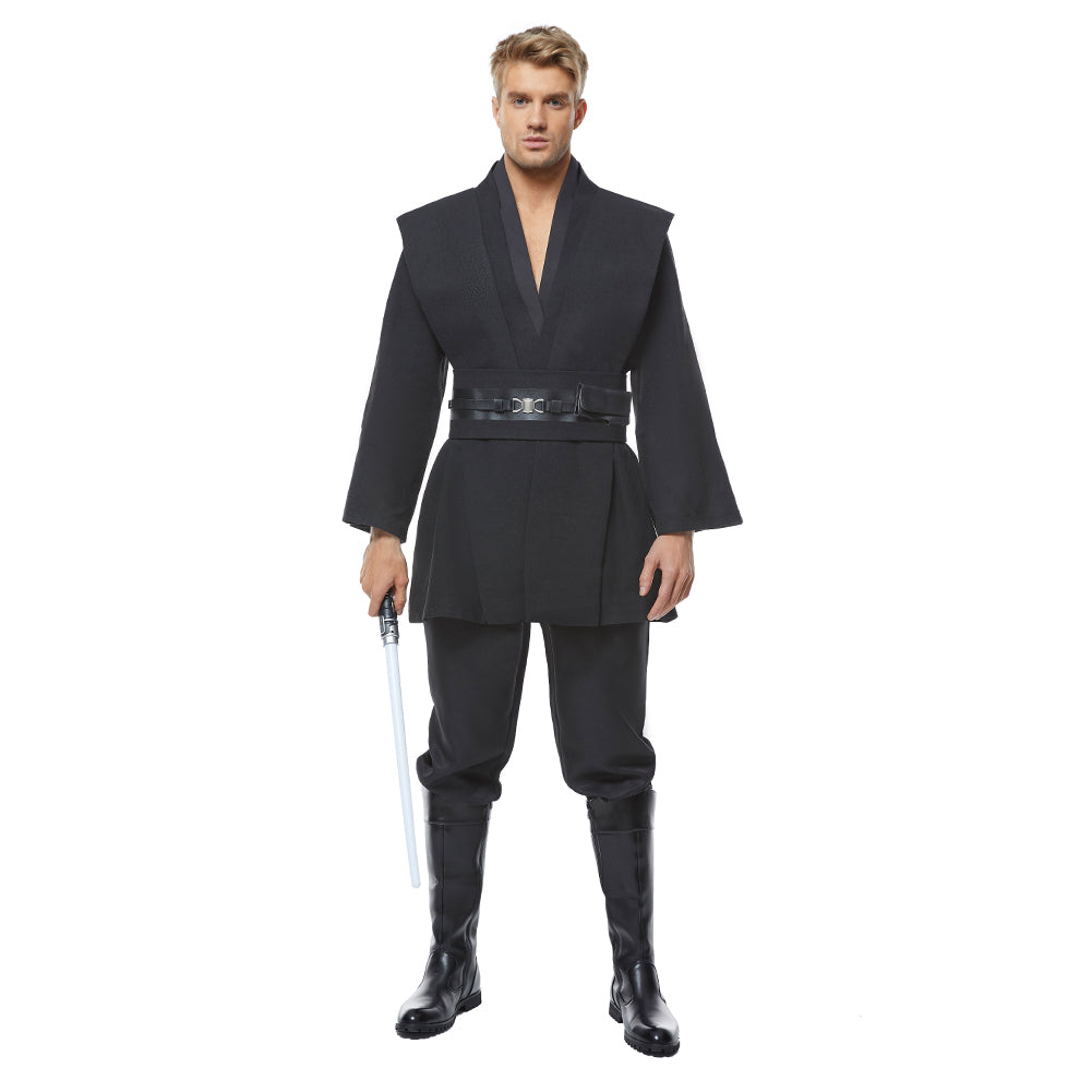 Movie Star Wars Kenobi Jedi TUNIC Black Version No Cloak Cosplay Costume Halloween Suit