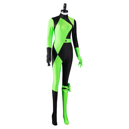 TV Series Kim Possible Shego Cosplay Costume Adult Jumpsuit Outfits Halloween Carnival Suit