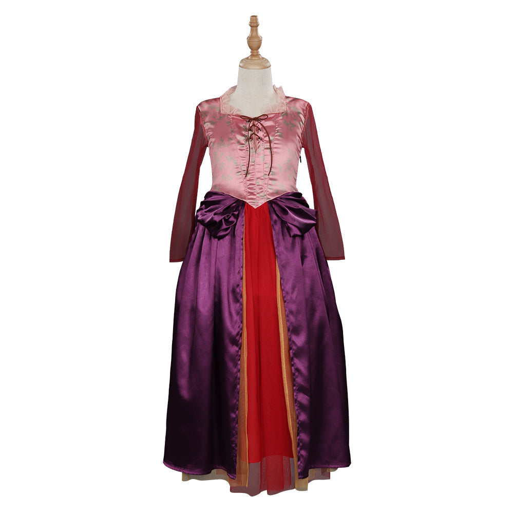 Movie Hocus Pocus - Sarah Sanderson Cosplay Costume Dress Outfits Kids Girls Halloween Carnival Suit