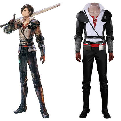 Game Final Fantasy Clive Rosfield Black Set Outfits Cosplay Costume Halloween Carnival Suit