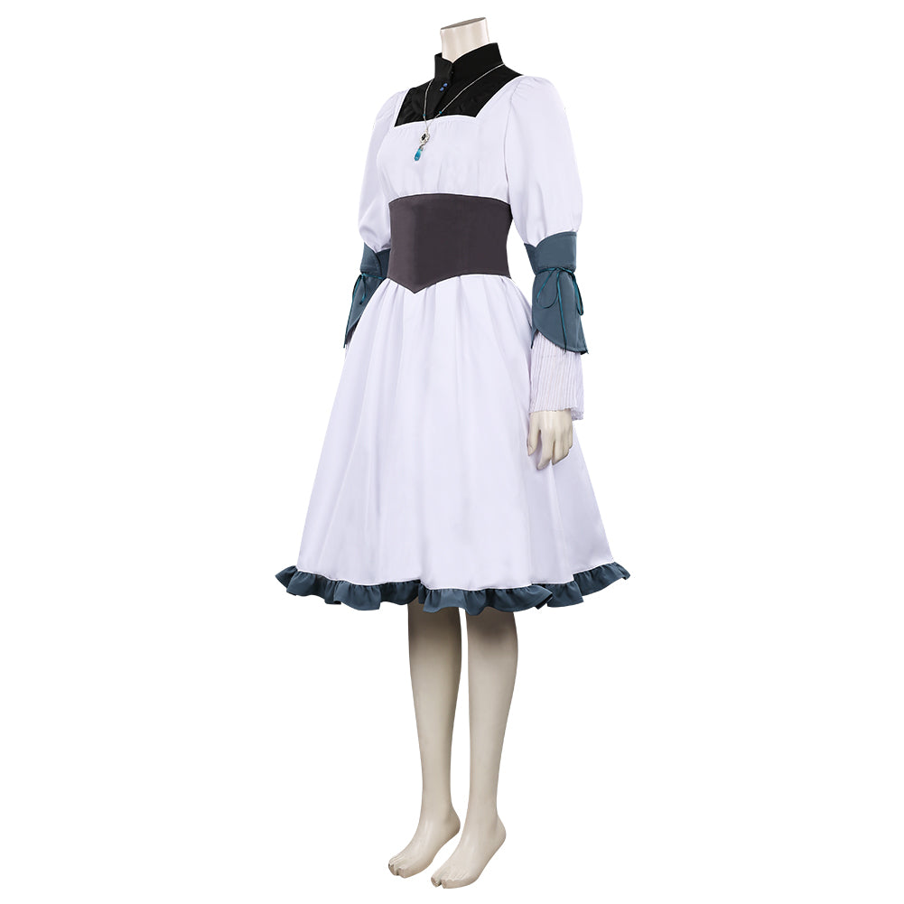 Game Final Fantasy Jill Warrick White Dress Outfits Cosplay Costume Halloween Carnival Suit