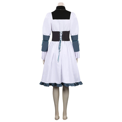 Game Final Fantasy Jill Warrick White Dress Outfits Cosplay Costume Halloween Carnival Suit