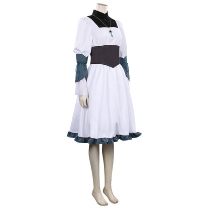 Game Final Fantasy Jill Warrick White Dress Outfits Cosplay Costume Halloween Carnival Suit