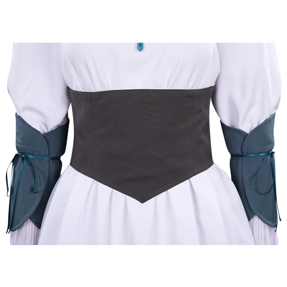 Game Final Fantasy Jill Warrick White Dress Outfits Cosplay Costume Halloween Carnival Suit